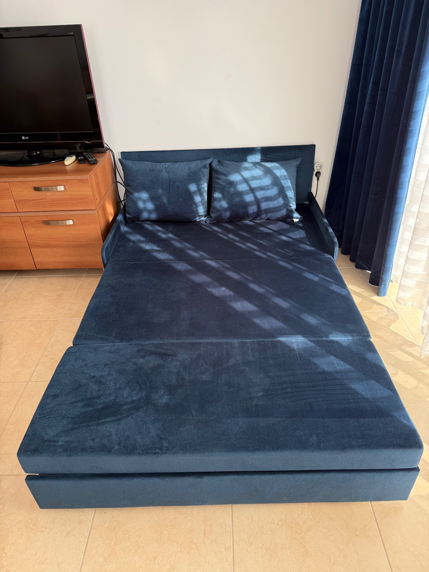 Living room - full size folding bed.